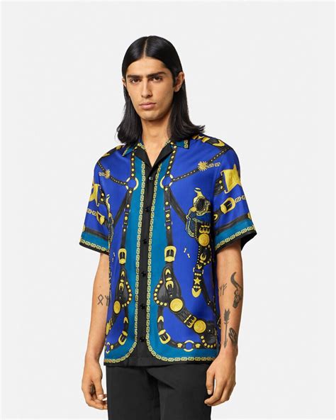 used versace silk shirt|Versace silk shirt women's.